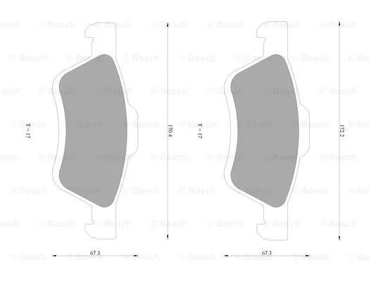 Brake Pad Set, disc brake (0 986 AB1 050)