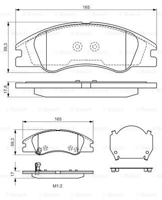 Brake Pad Set, disc brake (0 986 494 577)