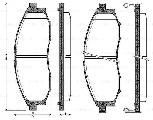Brake Pad Set, disc brake (0 986 TB2 805)