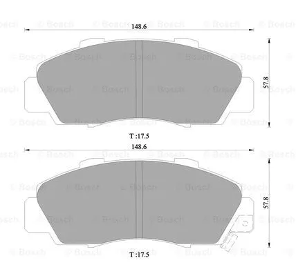Brake Pad Set, disc brake (0 986 505 956)