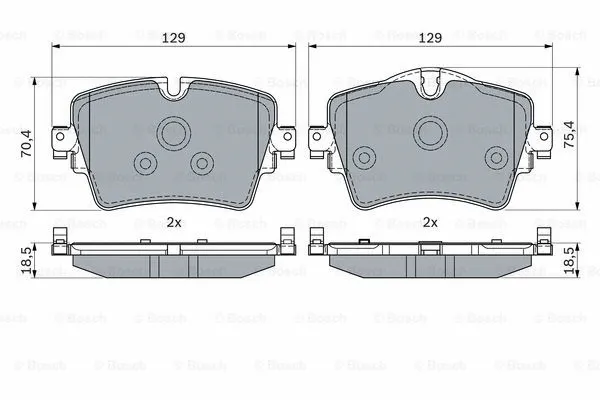 Brake Pad Set, disc brake (0 986 494 940)