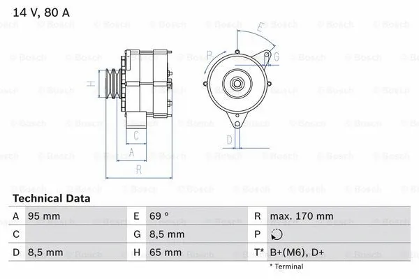Alternator (0 986 034 710)