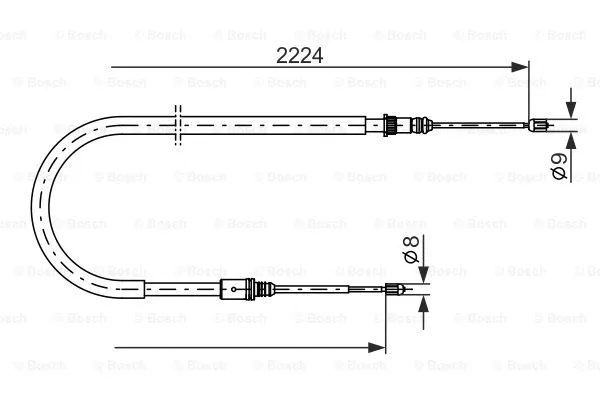 Cable Pull, parking brake (1 987 482 303)