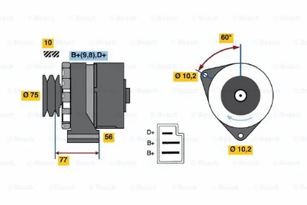 Alternator (0 986 032 800)