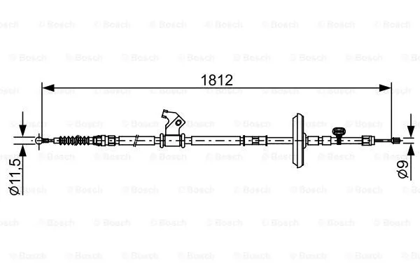 Cable Pull, parking brake (1 987 482 503)
