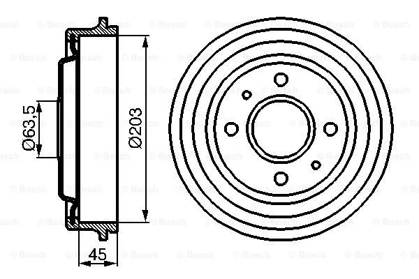 Brake Drum (0 986 477 115)