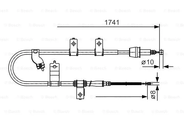 Cable Pull, parking brake (1 987 482 076)