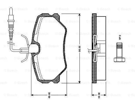 Brake Pad Set, disc brake (0 986 TB2 136)