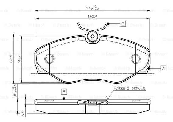 Brake Pad Set, disc brake (0 986 TB2 402)