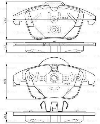 Brake Pad Set, disc brake (0 986 TB3 184)