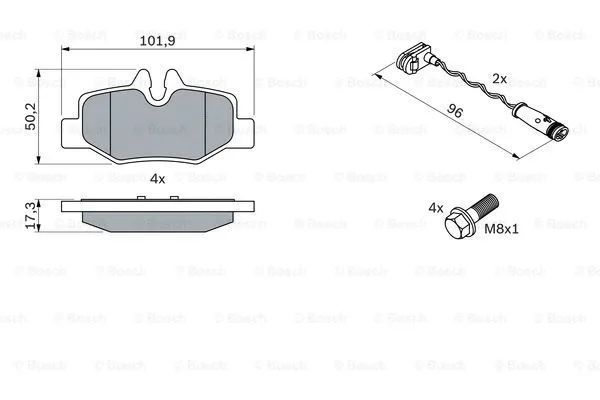 Brake Pad Set, disc brake (0 986 494 082)