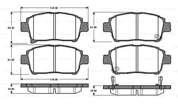 Brake Pad Set, disc brake (0 986 TB2 438)