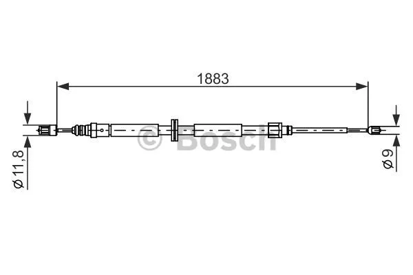 Cable Pull, parking brake (1 987 482 302)