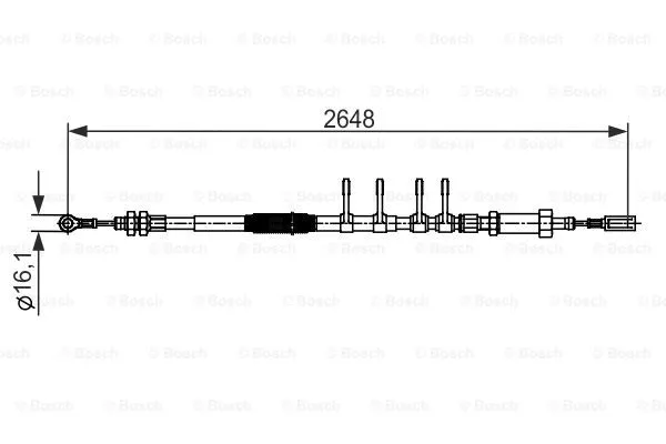 Cable Pull, parking brake (1 987 482 596)