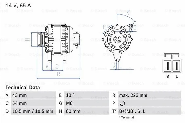 Alternator (0 986 045 561)