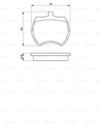 Brake Pad Set, disc brake (0 986 424 005)