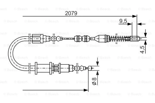 Cable Pull, parking brake (1 987 477 141)