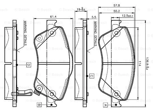 Brake Pad Set, disc brake (0 986 TB3 069)