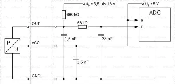 Sensor, boost pressure