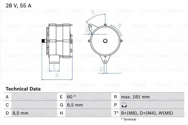 Alternator (0 986 034 430)