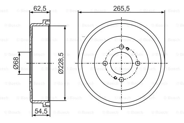 Brake Drum (0 986 477 272)