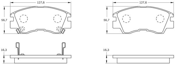 Brake Pad Set, disc brake (0 986 BB0 088)