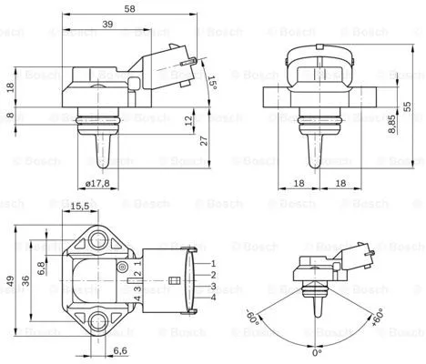 Sensor, boost pressure