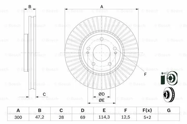 Brake Disc (0 986 479 C51)