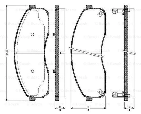 Brake Pad Set, disc brake (0 986 TB2 395)