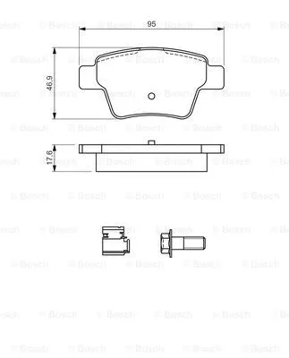 Brake Pad Set, disc brake (0 986 494 605)