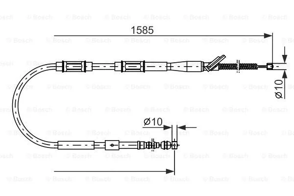 Cable Pull, parking brake (1 987 477 413)