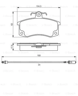 Brake Pad Set, disc brake (0 986 495 360)
