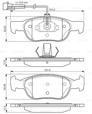 Brake Pad Set, disc brake (0 986 495 002)