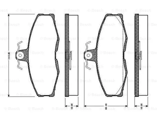 Brake Pad Set, disc brake (0 986 TB2 081)