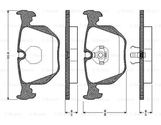 Brake Pad Set, disc brake (0 986 TB2 665)