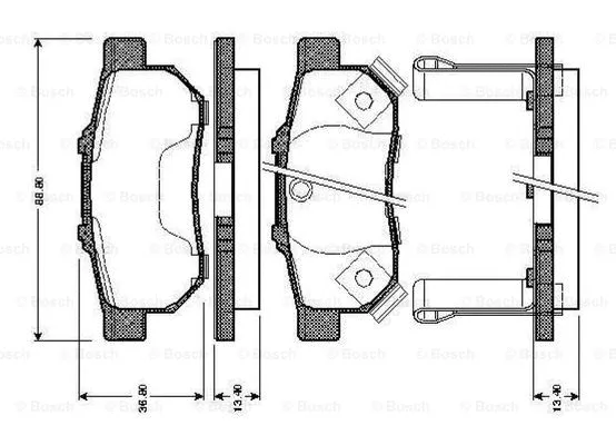 Brake Pad Set, disc brake (0 986 TB2 573)