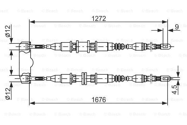 Cable Pull, parking brake (1 987 477 136)