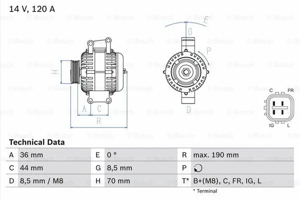 Alternator (0 986 082 050)