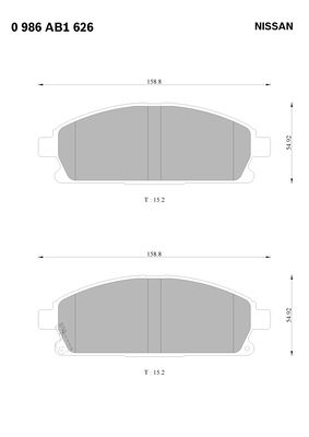 Brake Pad Set, disc brake (0 986 AB1 626)