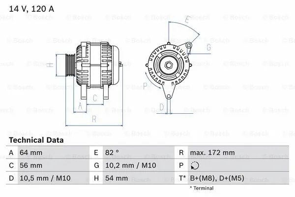 Alternator (0 986 046 140)