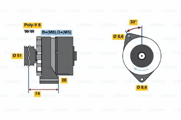 Alternator (0 986 039 620)