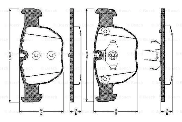 Brake Pad Set, disc brake (0 986 TB2 444)