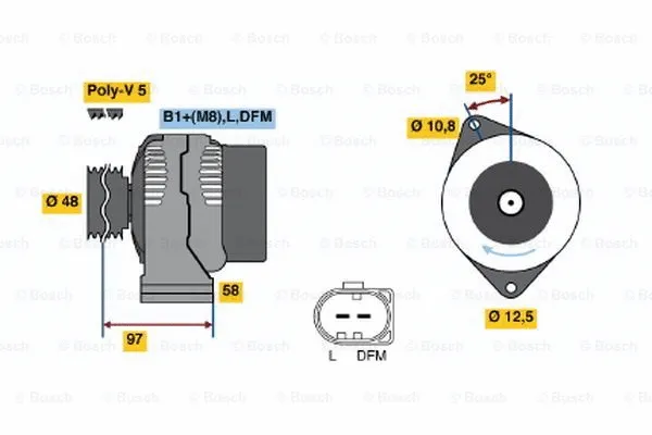 Alternator (0 124 225 010)