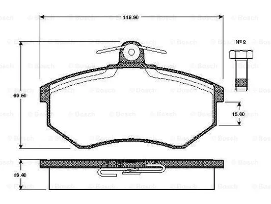 Brake Pad Set, disc brake (0 986 TB2 070)