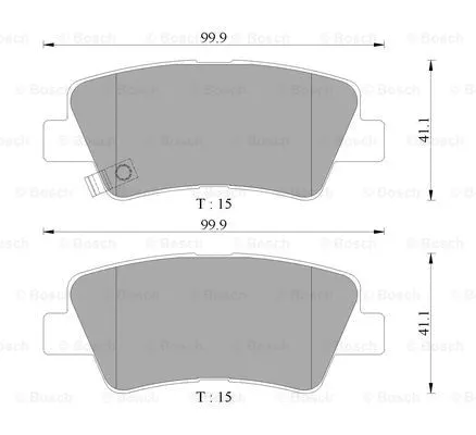 Brake Pad Set, disc brake (0 986 AB3 121)