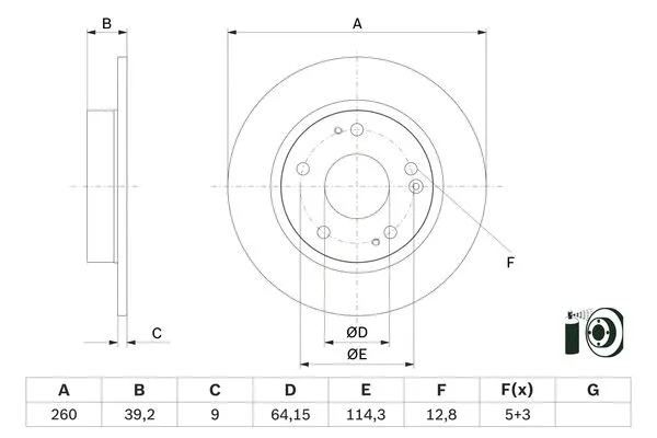 Brake Disc (0 986 479 G17)