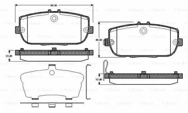 Brake Pad Set, disc brake (0 986 TB2 970)