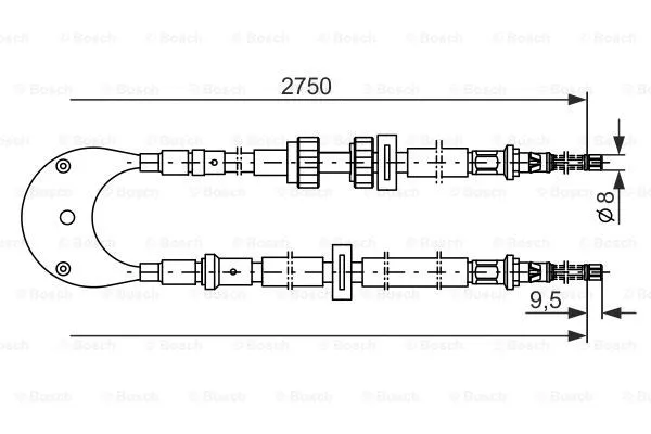 Cable Pull, parking brake (1 987 477 228)