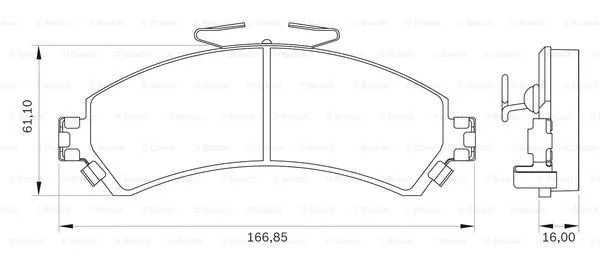 Brake Pad Set, disc brake (0 986 BB0 066)