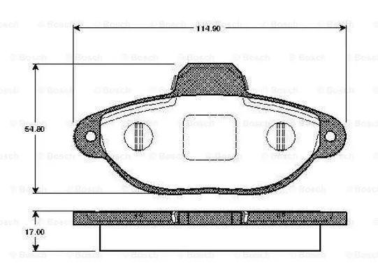 Brake Pad Set, disc brake (0 986 TB2 225)